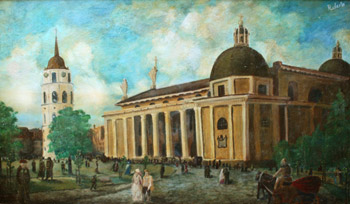 Roberto Art Kasperovichius work - Cathedral of St. Stanislaus, canvas, oil, 100x60, 2011