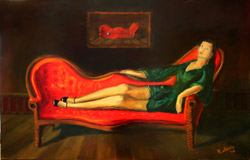 Roberto Art Kasperovichius work - Leggyy, canvas, oil, 80x50, 2010
