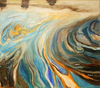 Roberto Art Kasperovichius work - Oil tower, canvas, oil, 110x95, 2011